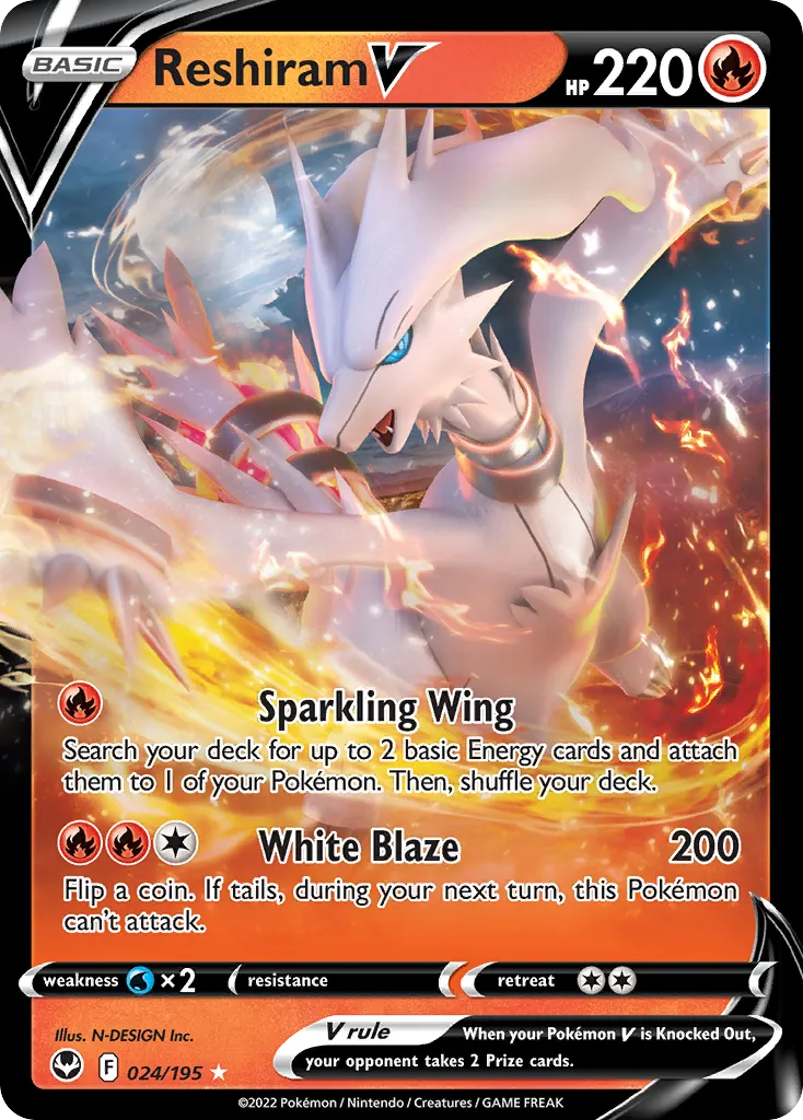 Reshiram V — SWSH12: Silver Tempest — Pokémon