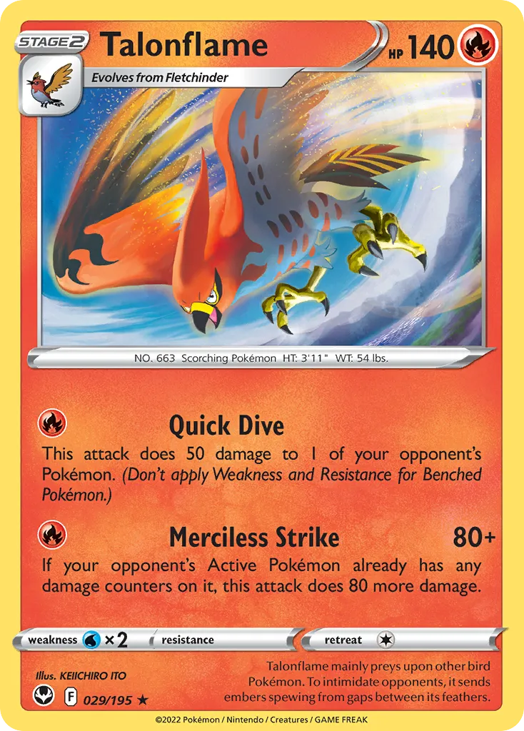 Flambusard — SWSH12: Silver Tempest — Pokémon