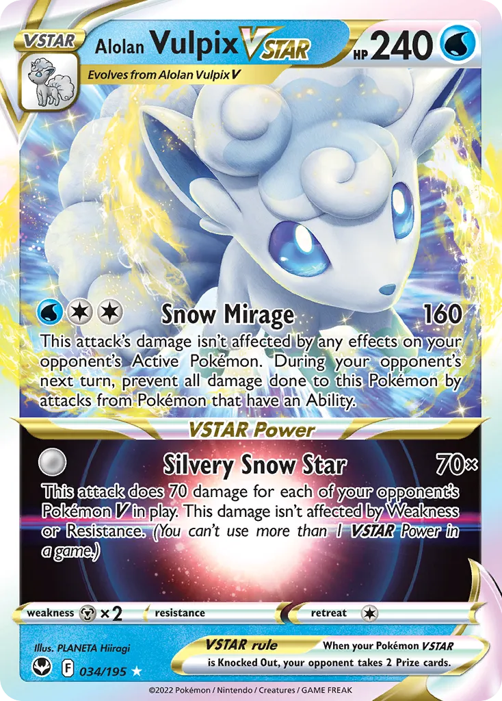 Alolan Vulpix VSTAR — SWSH12: Silver Tempest — Pokemon