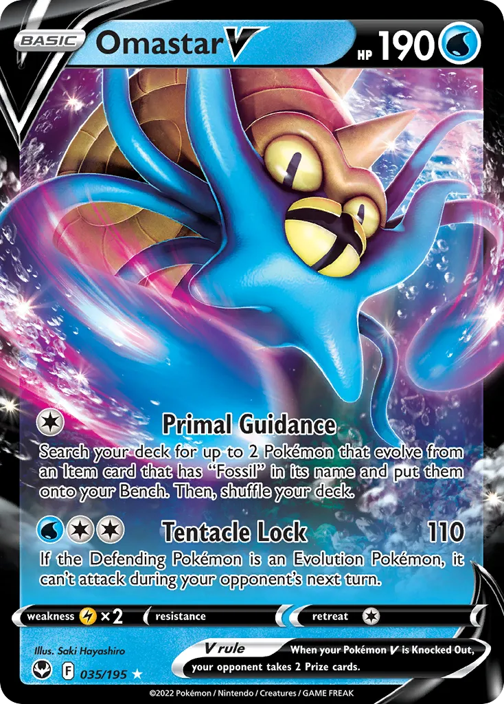 Amonistar V — SWSH12: Silver Tempest — Pokémon