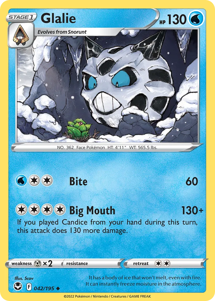 Glalie — SWSH12: Silver Tempest — Pokemon