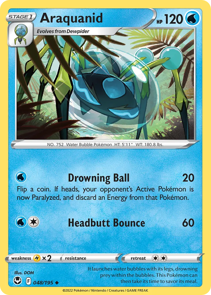 Araquanid — SWSH12: Silver Tempest — Pokémon