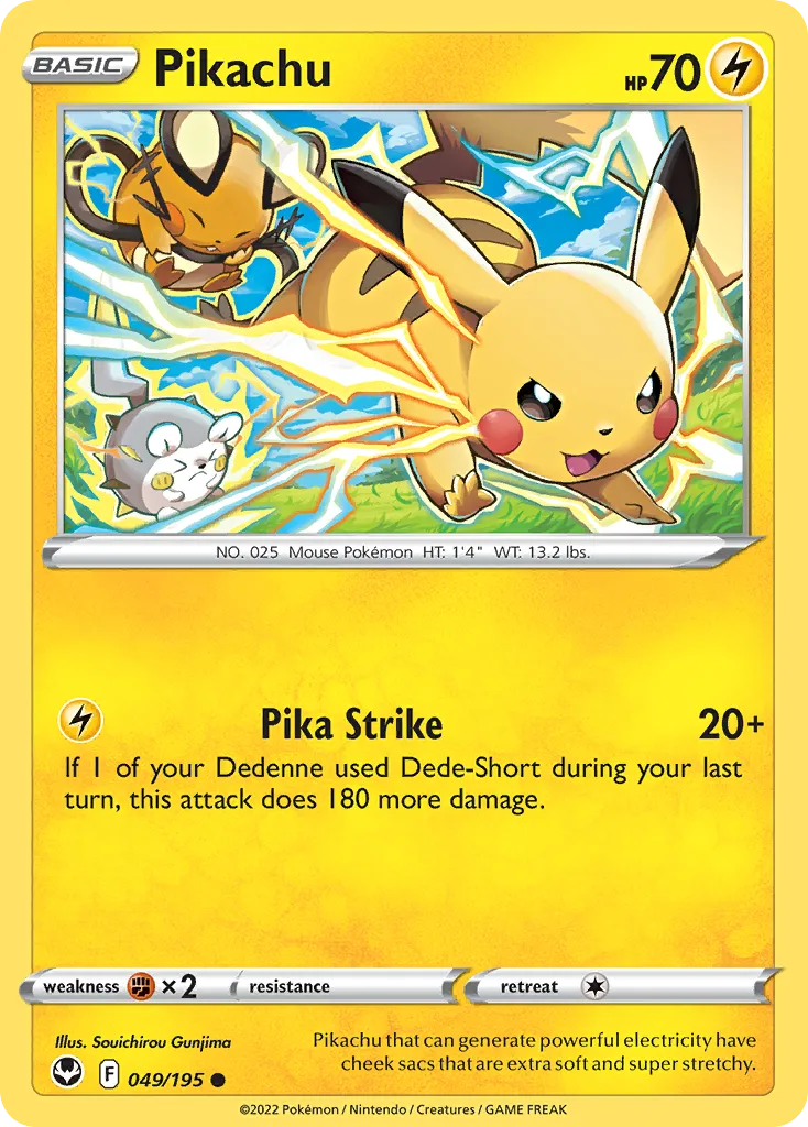 Pikachu — SWSH12: Silver Tempest — Pokemon