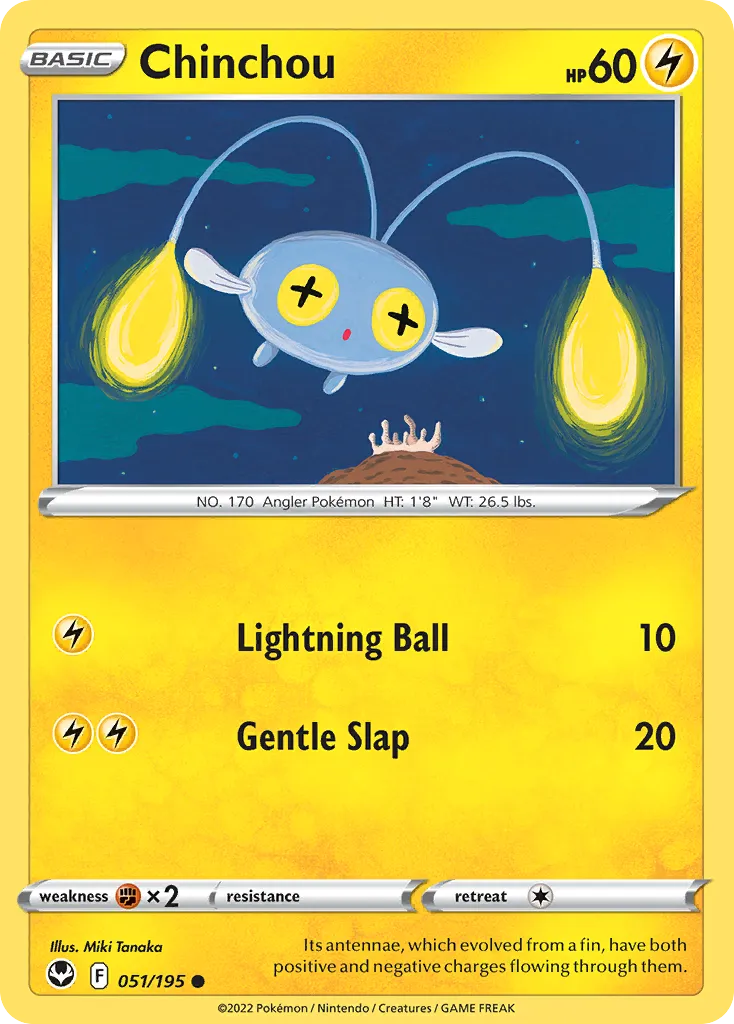 Chinchou — SWSH12: Silver Tempest — Pokemon