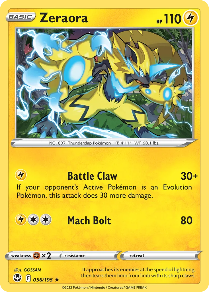 Zeraora — SWSH12: Silver Tempest — Pokemon