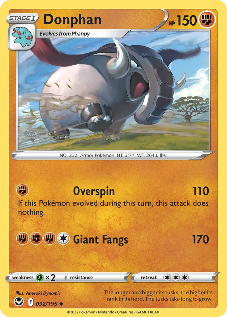 Donphan — SWSH12: Silver Tempest — Pokemon