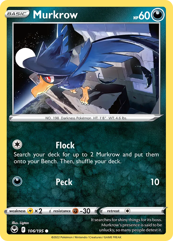 Murkrow — SWSH12: Silver Tempest — Pokémon