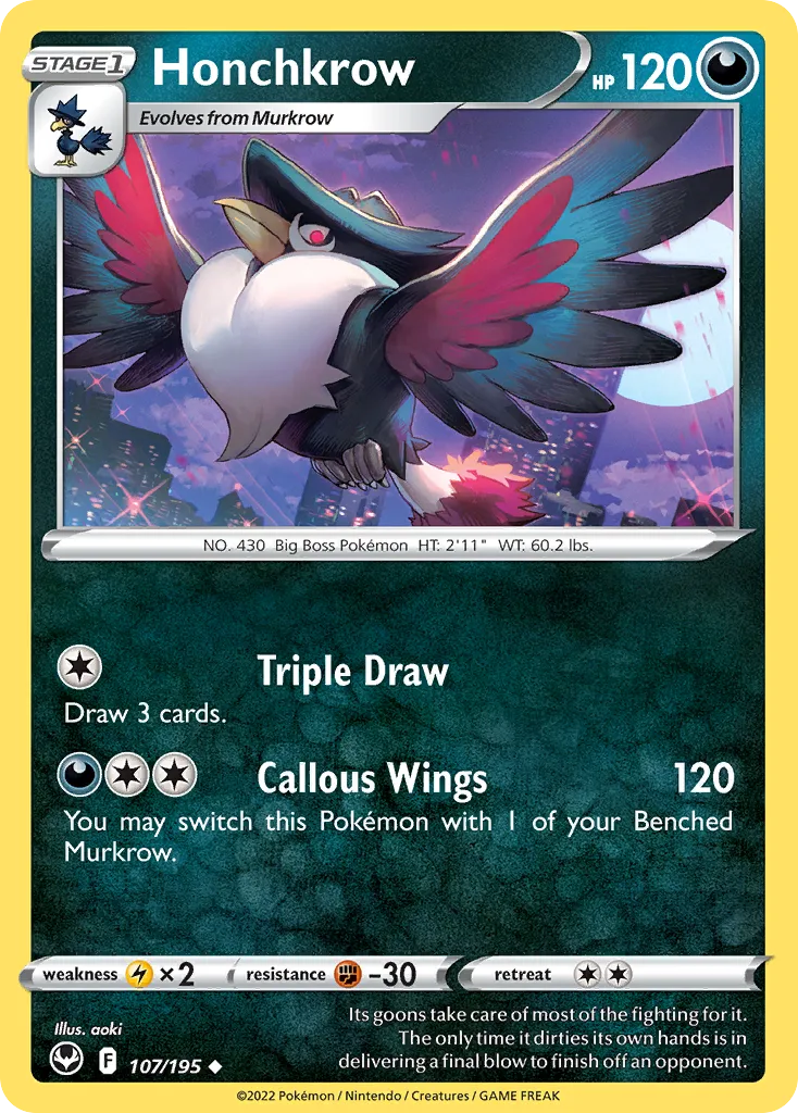 Honchkrow — SWSH12: Silver Tempest — Pokemon
