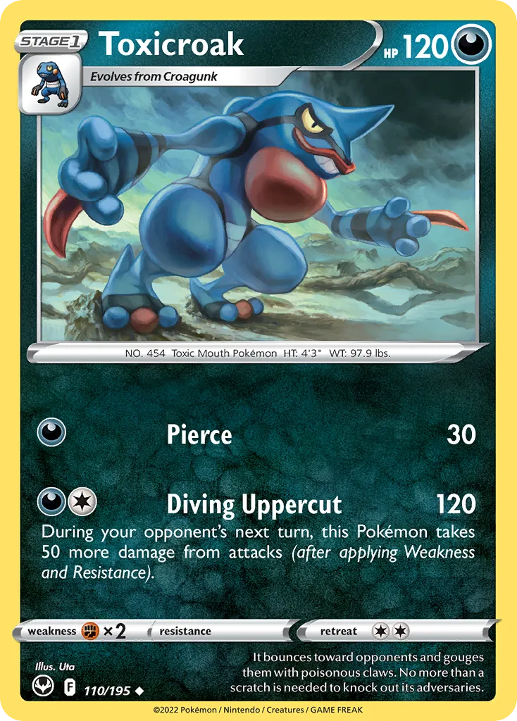 Toxicroak — SWSH12: Silver Tempest — Pokemon