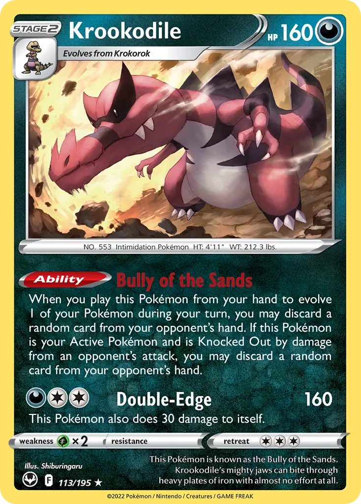 Krookodile — SWSH12: Silver Tempest — Pokémon