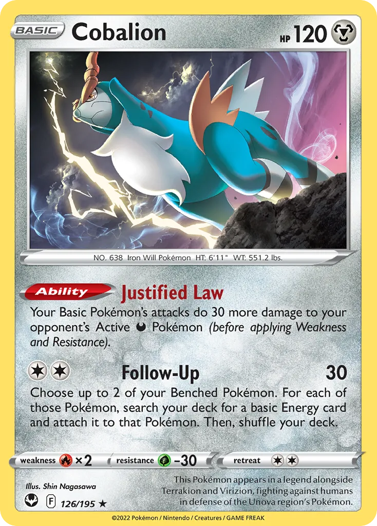 Cobalion — SWSH12: Silver Tempest — Pokemon