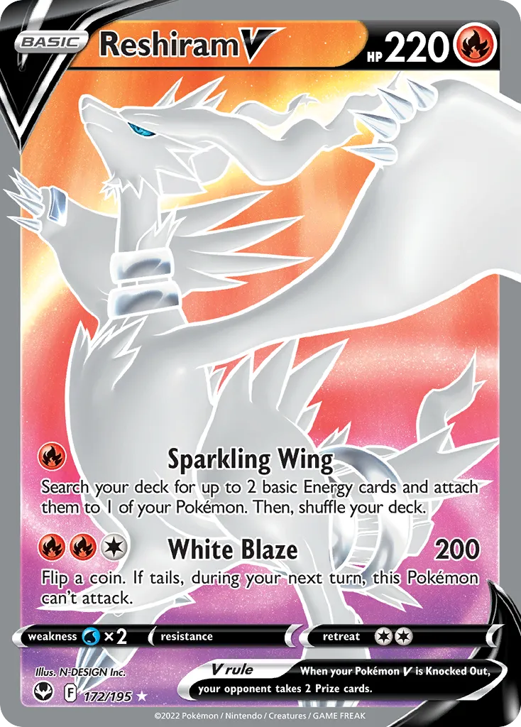 Reshiram V — SWSH12: Silver Tempest — Pokemon