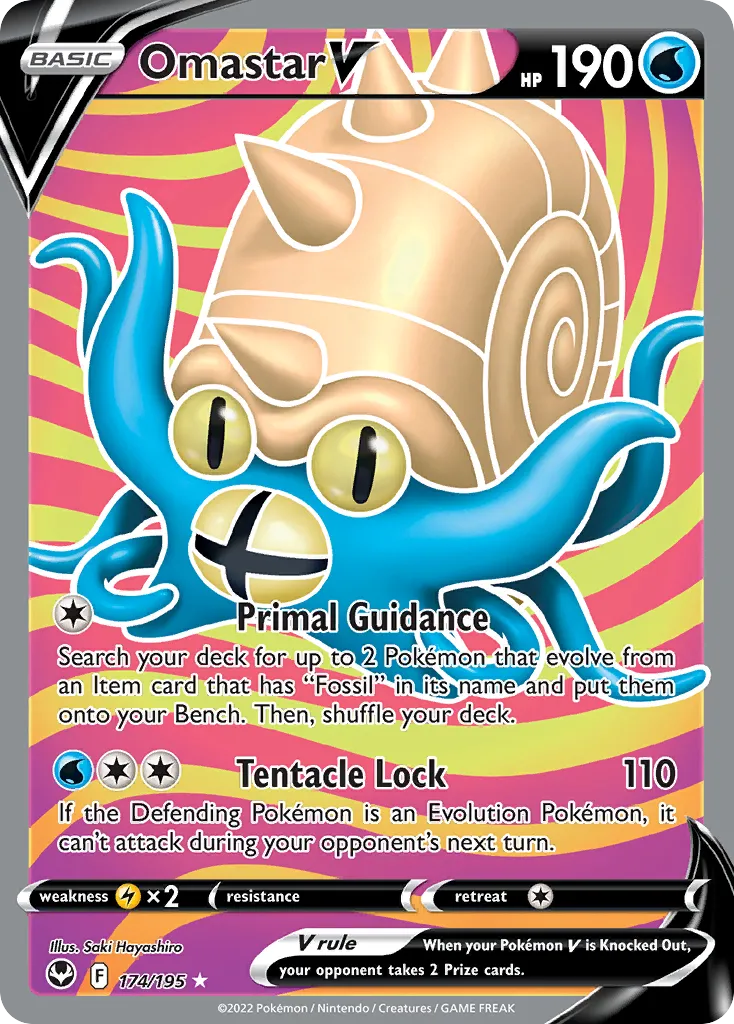 Omastar V — SWSH12: Silver Tempest — Pokémon