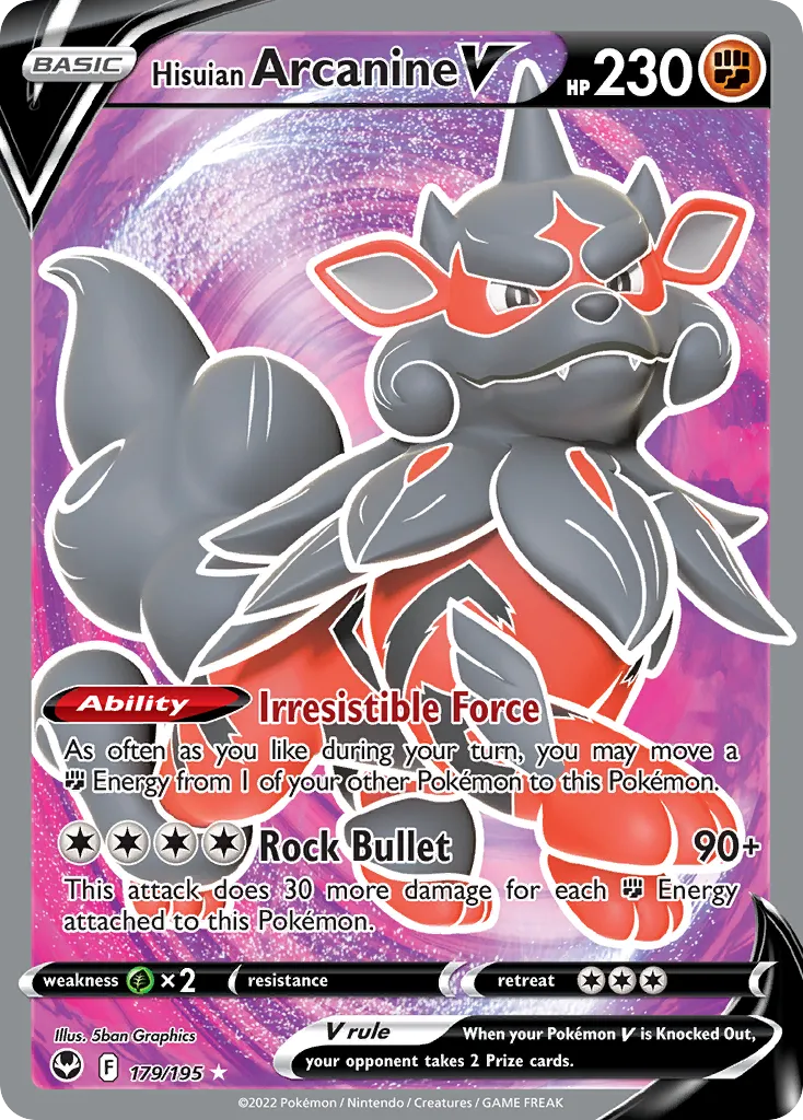 Hisuian Arcanine V — SWSH12: Silver Tempest — Pokémon