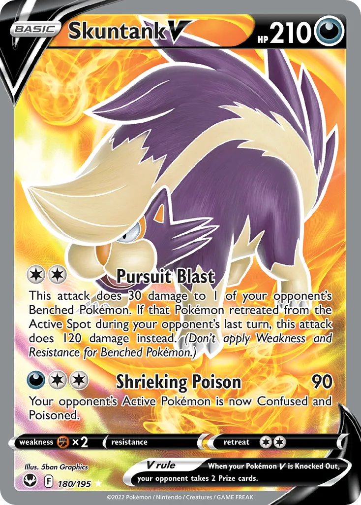 Skuntank V — SWSH12: Silver Tempest — Pokemon