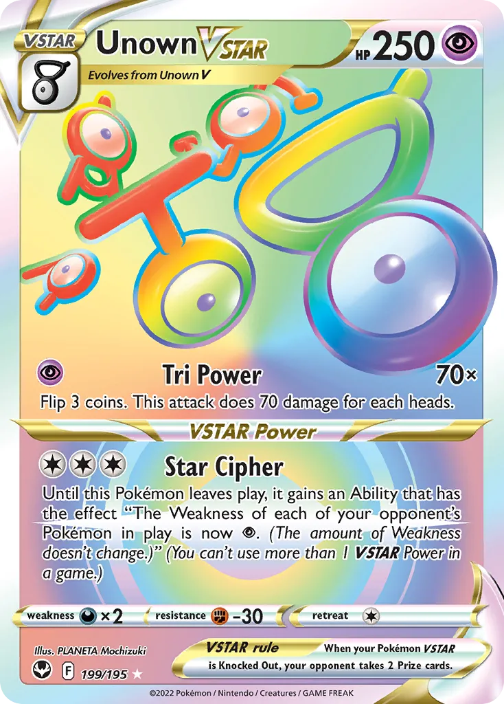 Unown VSTAR — SWSH12: Silver Tempest — Pokémon