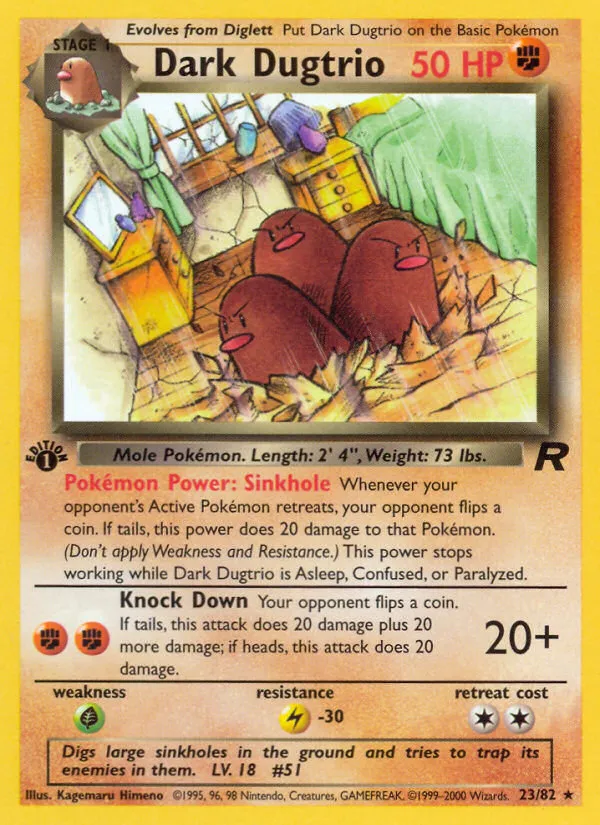 Dark Dugtrio — Team Rocket — Pokémon