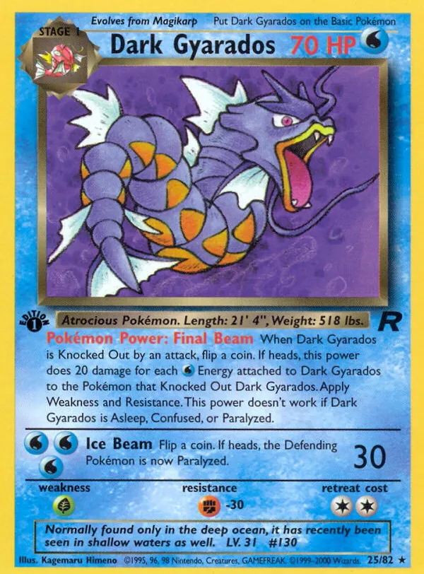Léviator obscur — Team Rocket — Pokemon