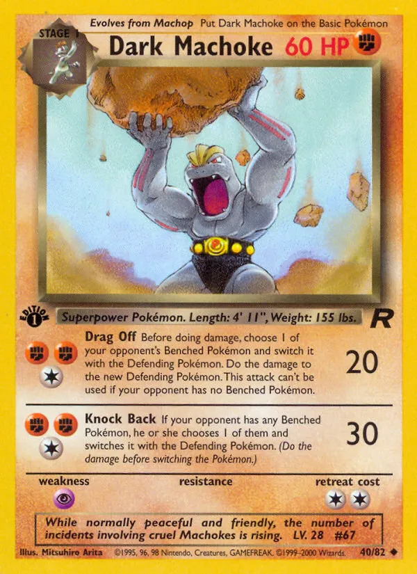 Dark Machoke — Team Rocket — Pokémon