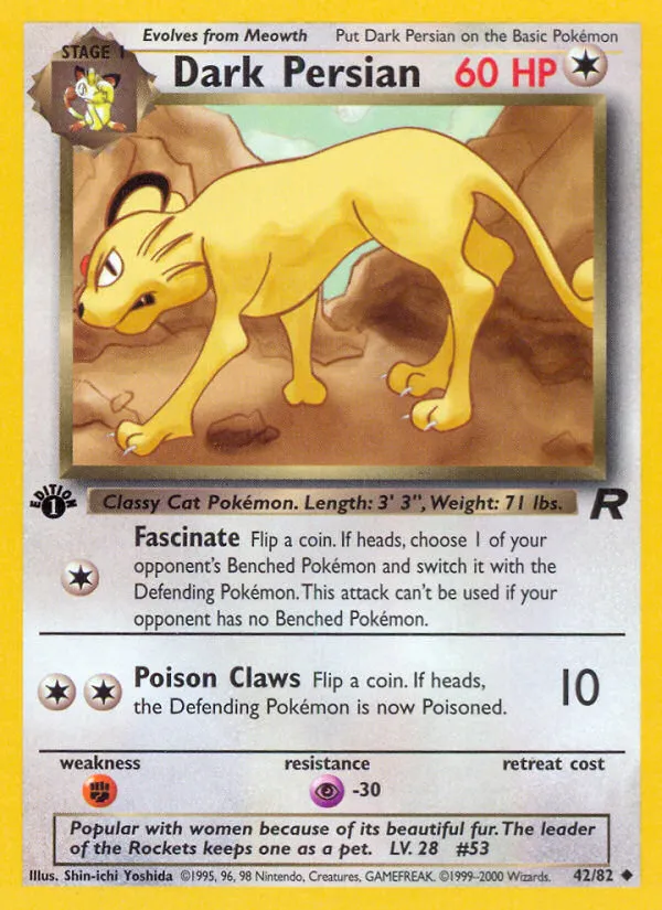 Persian obscur from Team Rocket - Pokemon