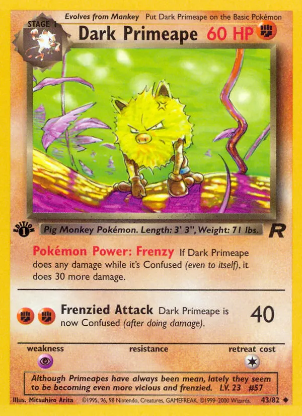 Dark Primeape — Team Rocket — Pokémon