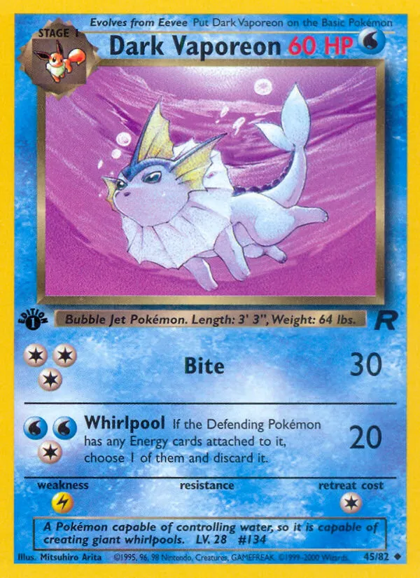 Dark Vaporeon — Team Rocket — Pokémon