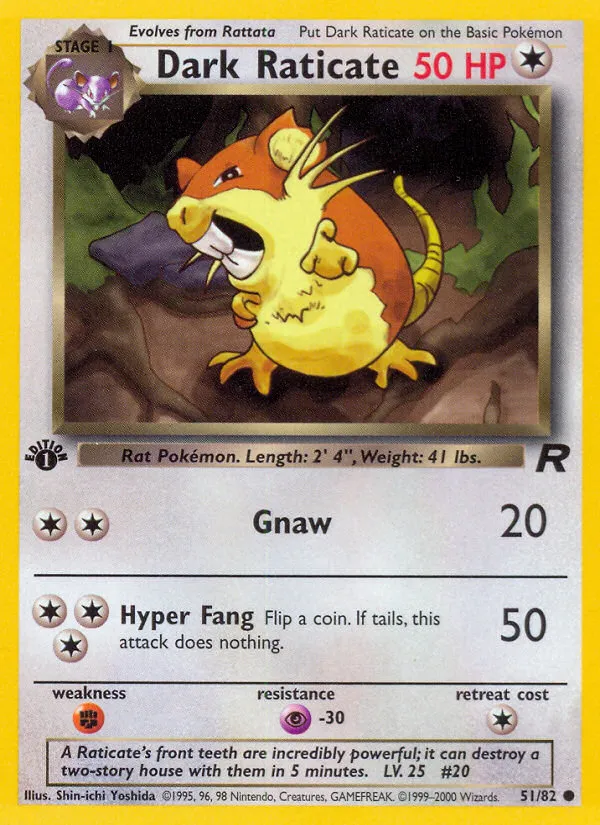 Rattatac obscur — Team Rocket — Pokémon