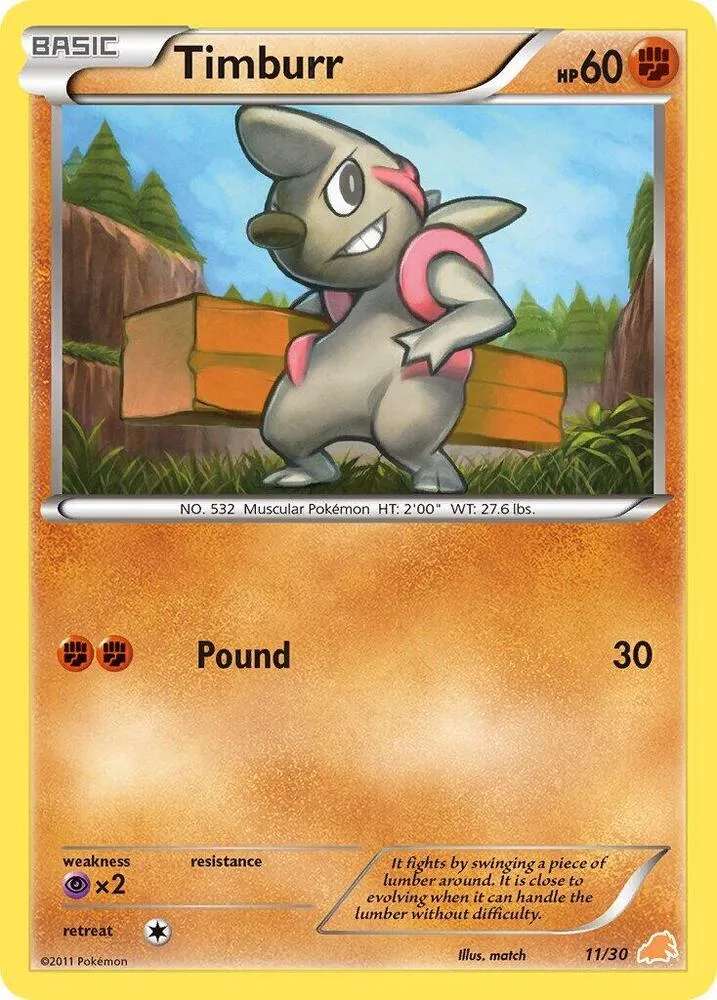 Timburr — BW Trainer Kit: Excadrill & Zoroark — Pokémon
