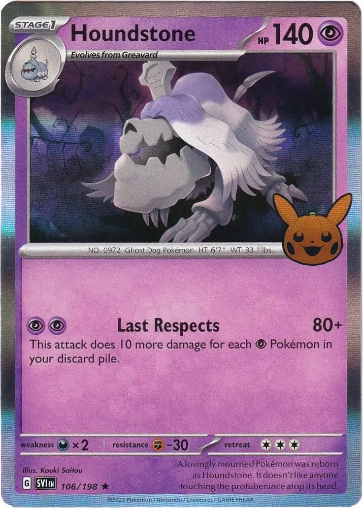 Houndstone — Trick or Trade BOOster Bundle 2023 — Pokémon