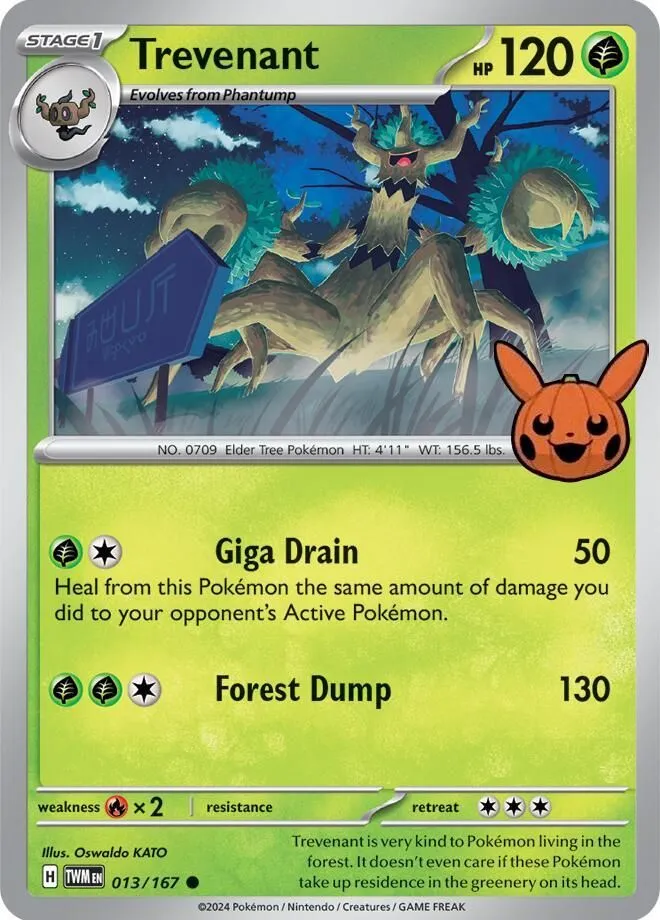 Trevenant from Trick or Trade BOOster Bundle 2024 - Pokemon