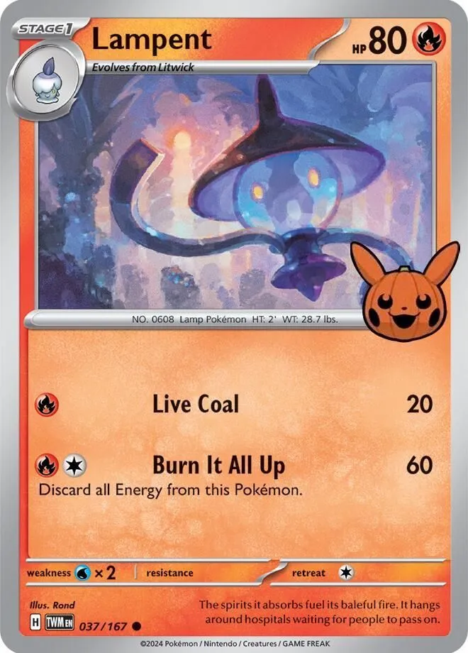 Lampent — Trick or Trade BOOster Bundle 2024 — Pokémon
