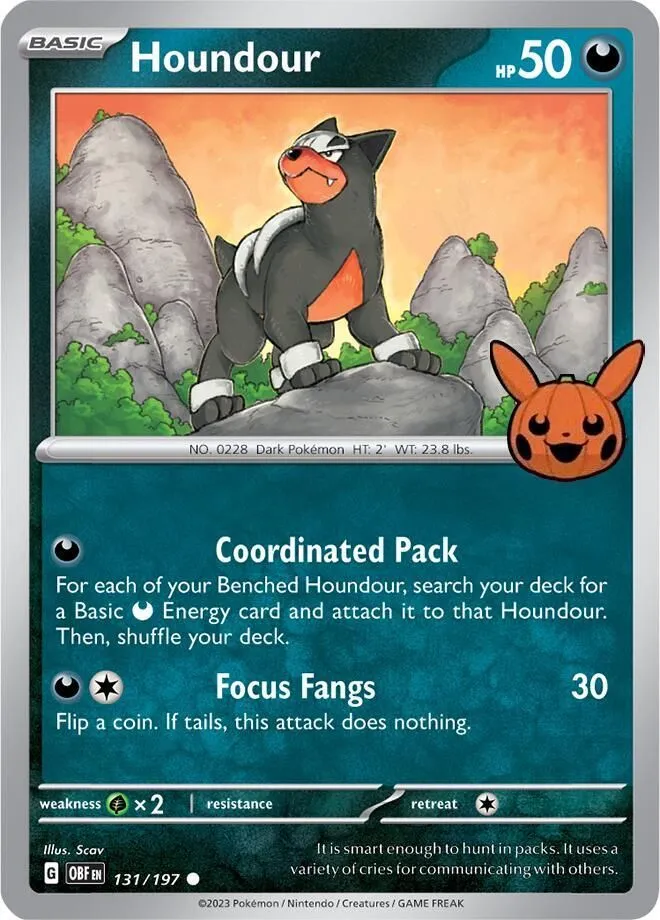 Houndour — Trick or Trade BOOster Bundle 2024 — Pokémon