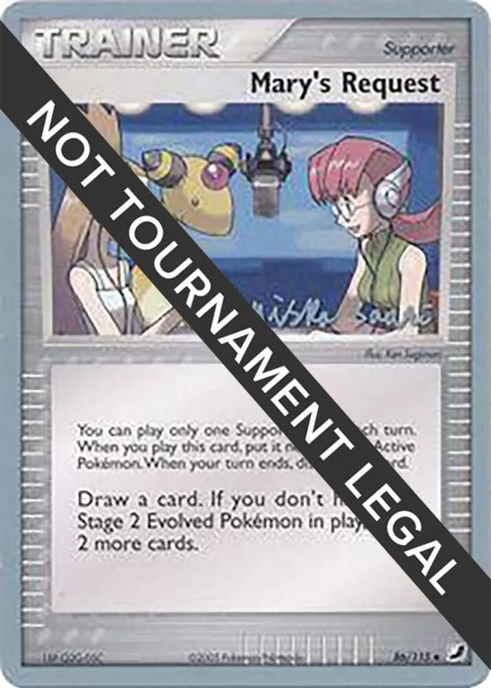 Mary's Request — World Championship Decks — Pokemon