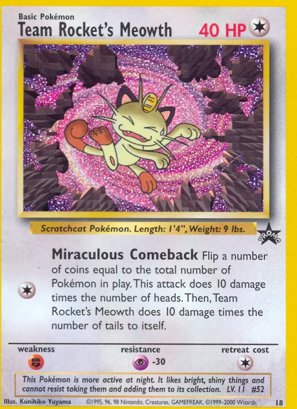 Team Rocket's Meowth — WoTC Promo — Pokemon