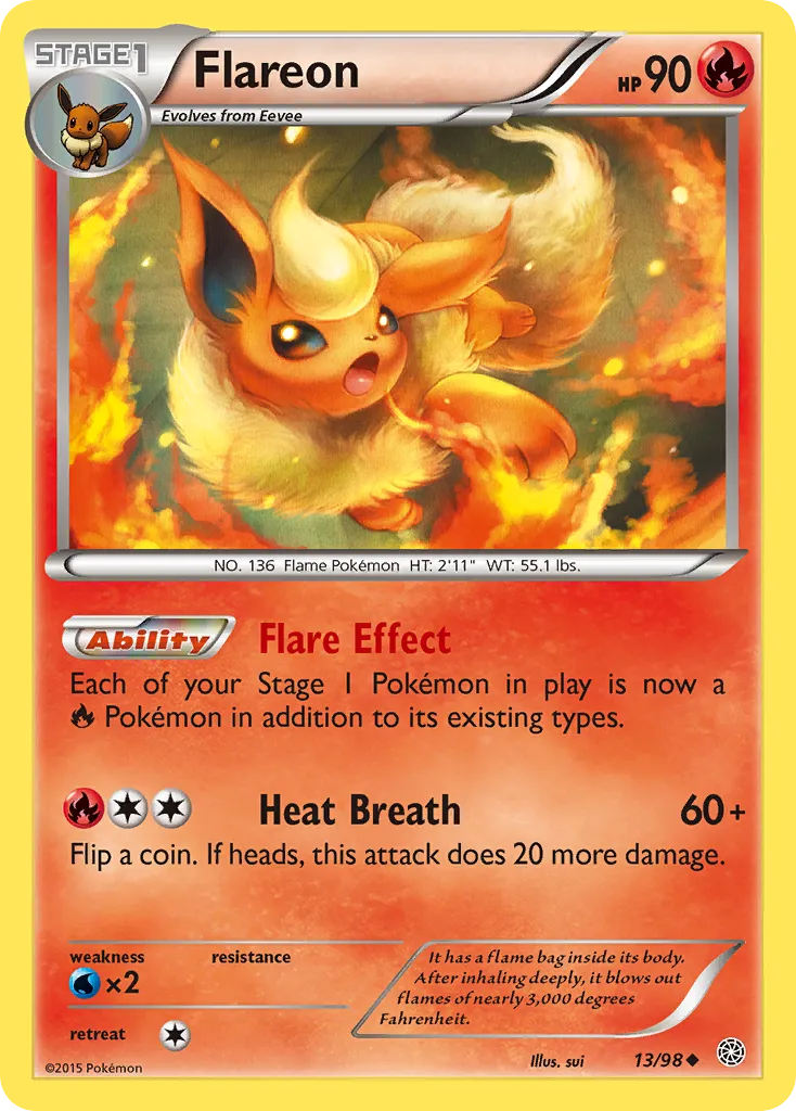 Flareon — XY - Ancient Origins — Pokemon