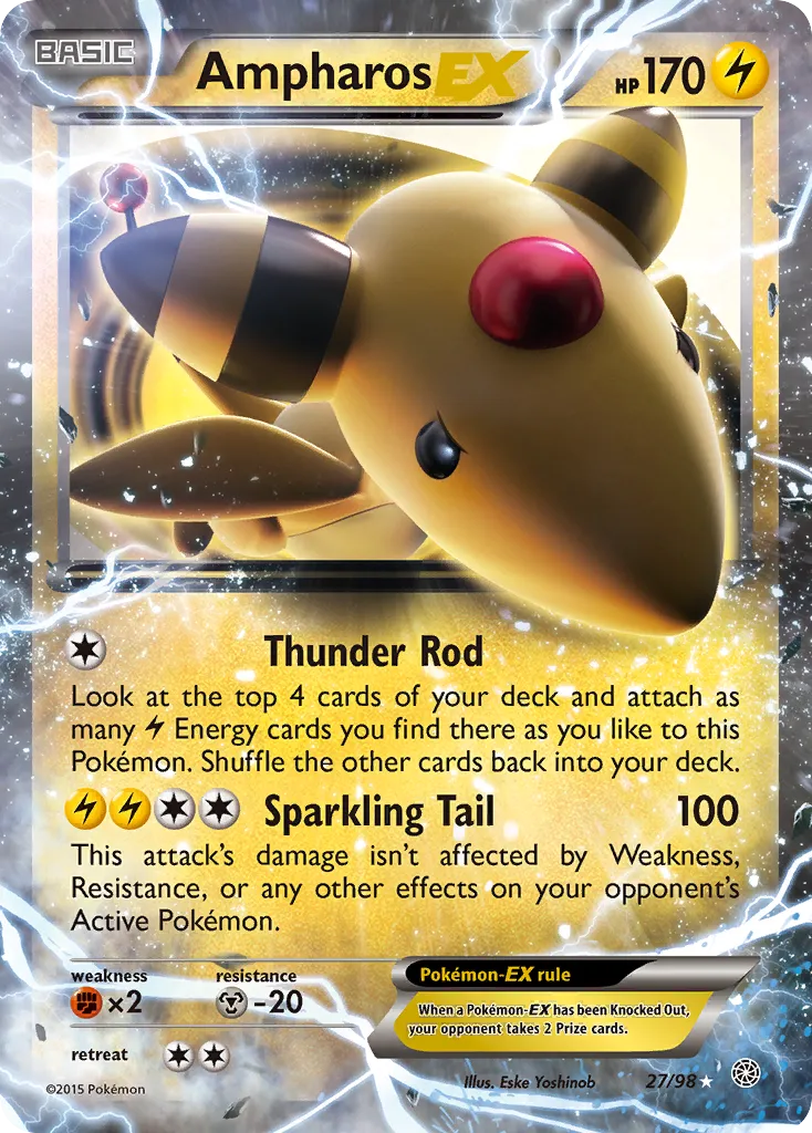 Ampharos EX — XY - Ancient Origins — Pokémon