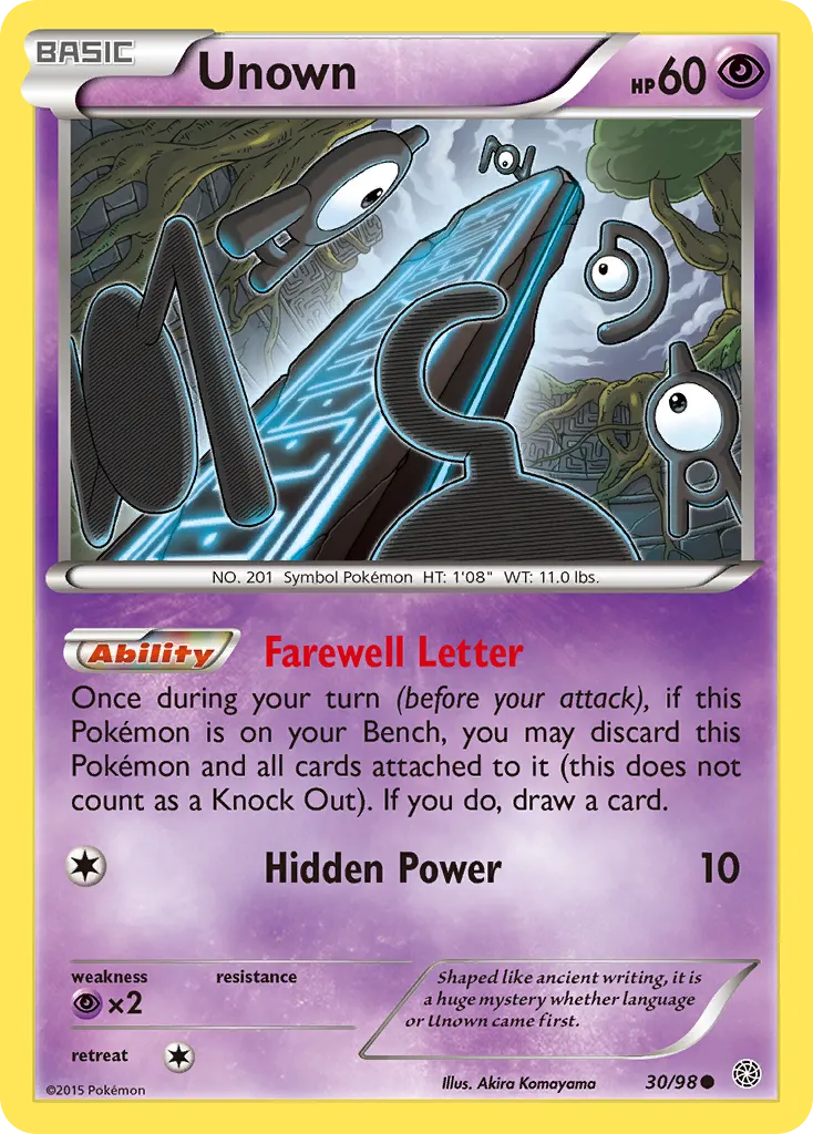 Unown — XY - Ancient Origins — Pokemon