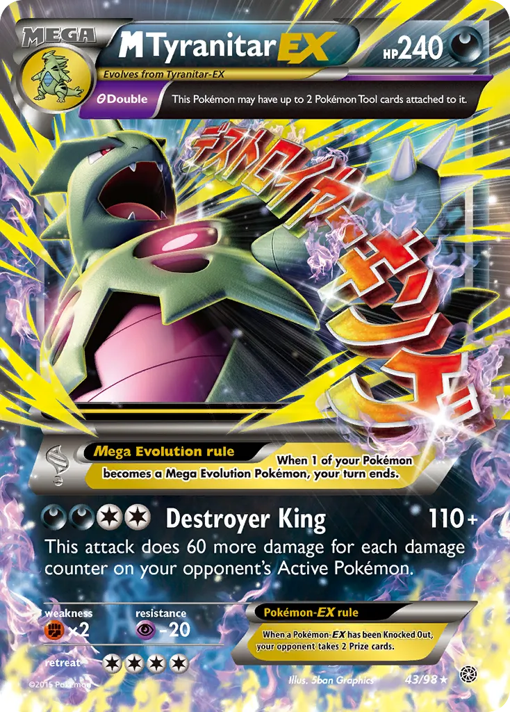 M Tyranitar EX — XY - Ancient Origins — Pokémon