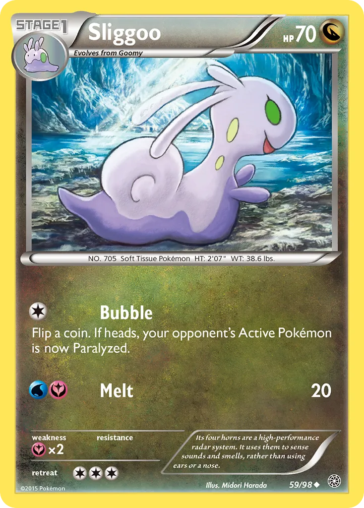 Sliggoo — XY - Ancient Origins — Pokemon
