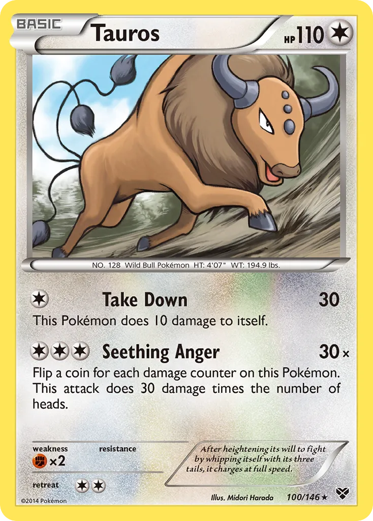 Tauros — XY Base Set — Pokemon