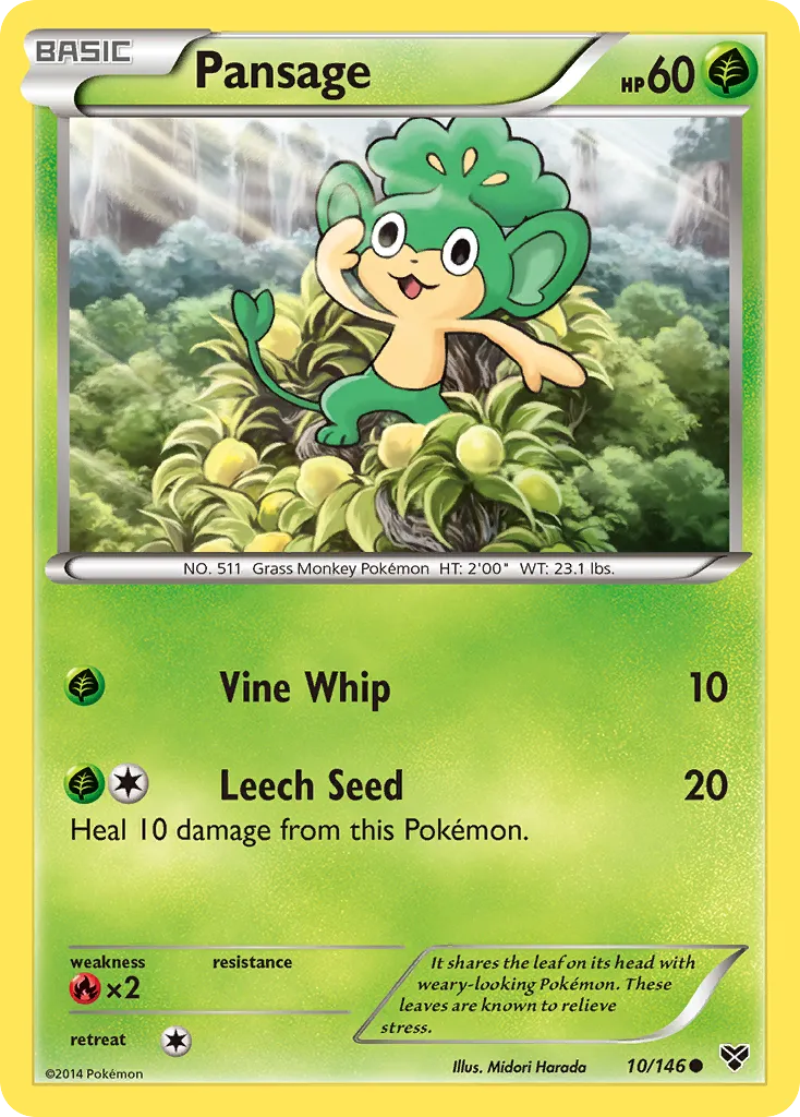 Pansage — XY Base Set — Pokémon