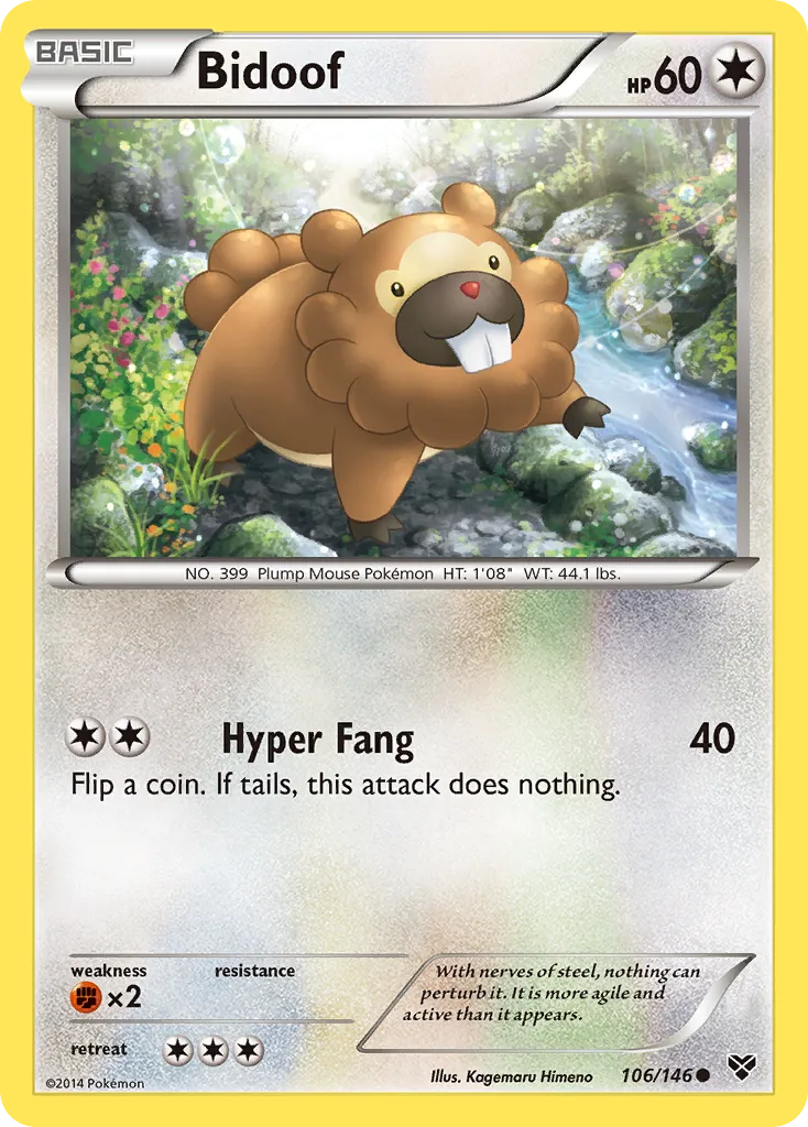 Bidoof — XY Base Set — Pokemon