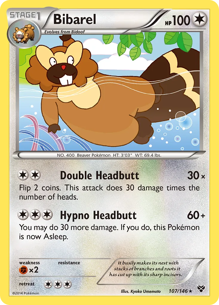 Bibarel — XY Base Set — Pokémon