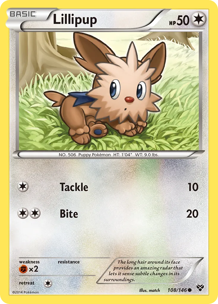 Lillipup — XY Base Set — Pokemon