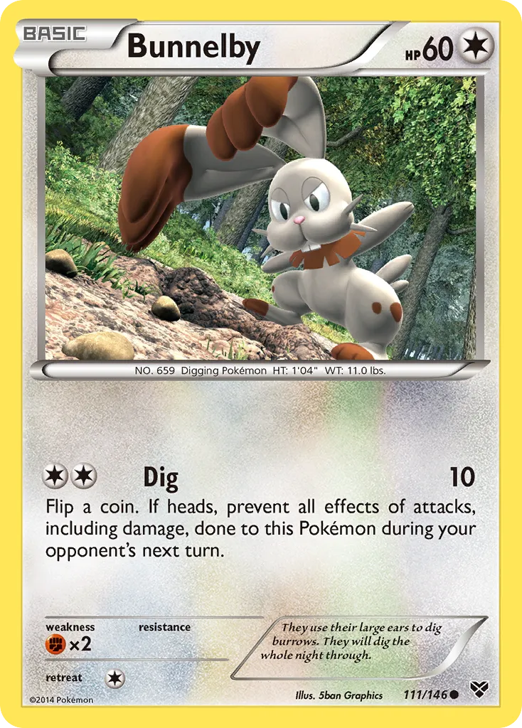 Bunnelby — XY Base Set — Pokemon