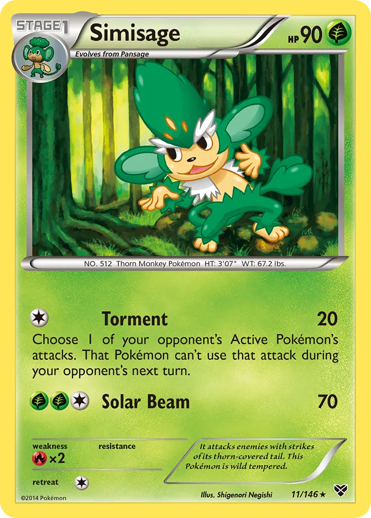 Simisage — XY Base Set — Pokémon
