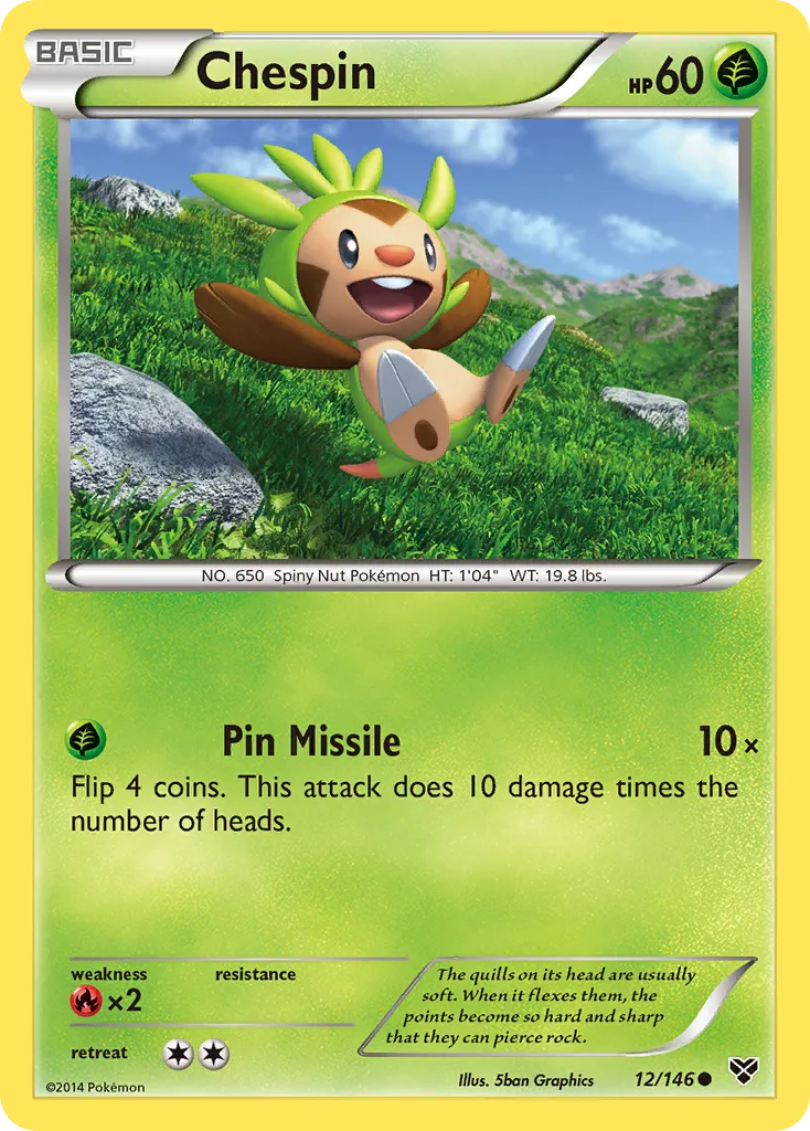 Chespin — XY Base Set — Pokémon