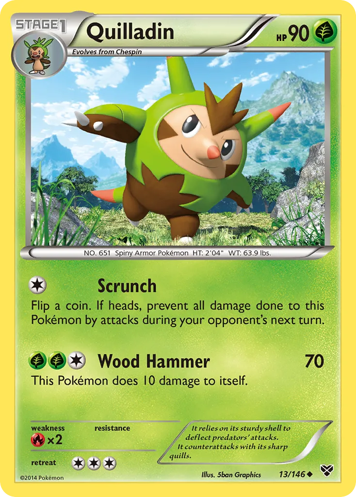 Quilladin — XY Base Set — Pokémon