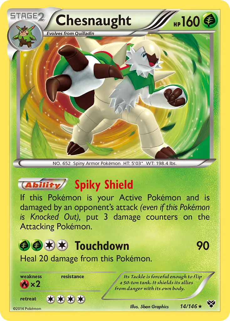 Chesnaught — XY Base Set — Pokemon