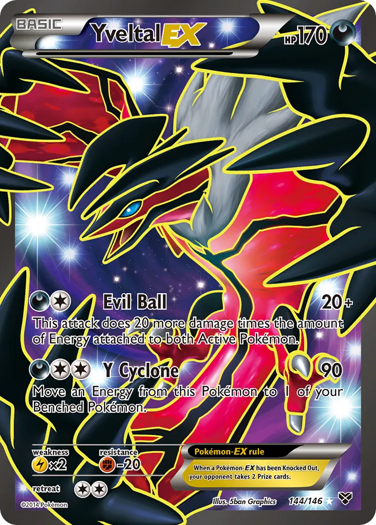 Yveltal EX — XY Base Set — Pokemon
